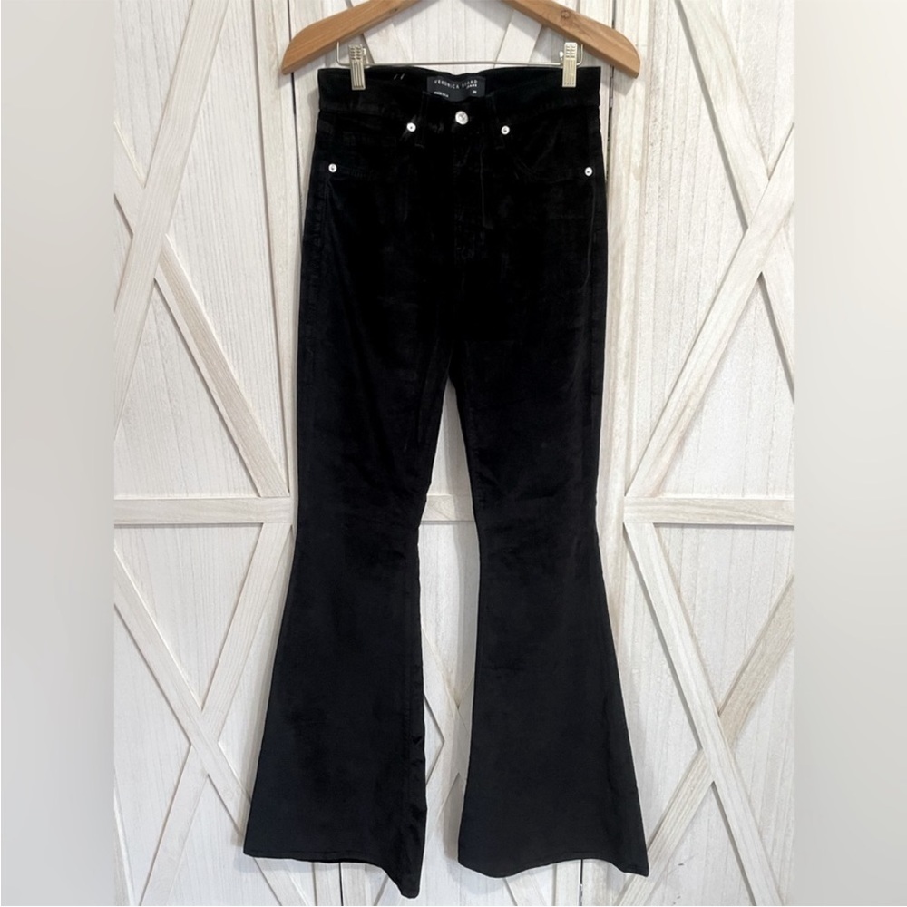 VERONICA beard Sherida Exaggarated Flare Bell Bottom Velvet Pants Jeans 31 - Picture 9 of 12